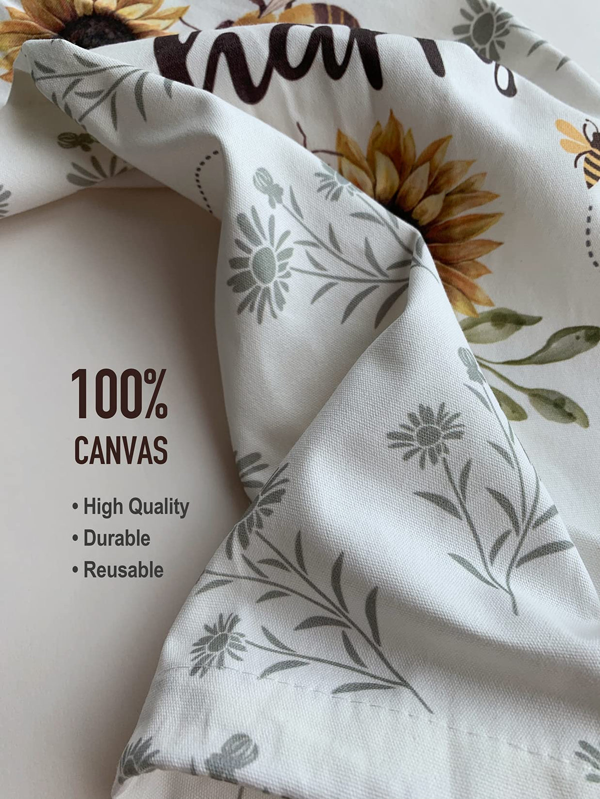 Hglian Bee Sunflower decor adds farmhouse charm while organizing bags.