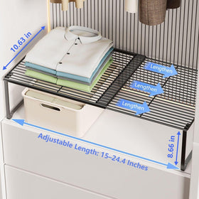 HGZBS extendable shelf heavy-duty wire supports shoes and tools with airflow.
