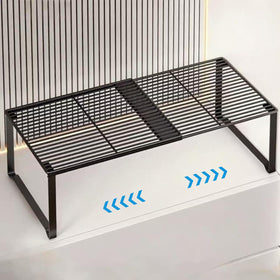 HGZBS extendable shelf organizer with adjustable length for a precise cabinet fit