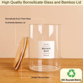 HHMJSM airtight lid with silicone ring preserves dryness and freshness.