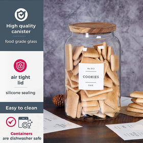 HHMJSM clear glass storage jar for flour, rice, or coffee keeps contents visible.