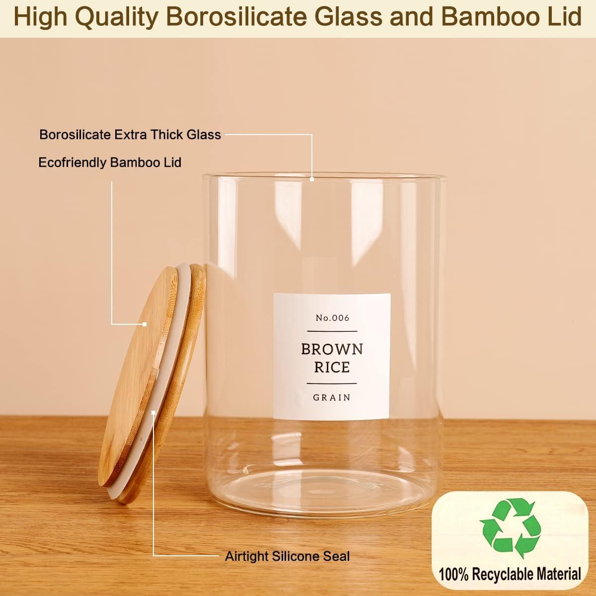 HHMJSM dishwasher-safe glass containers for quick cleanup.