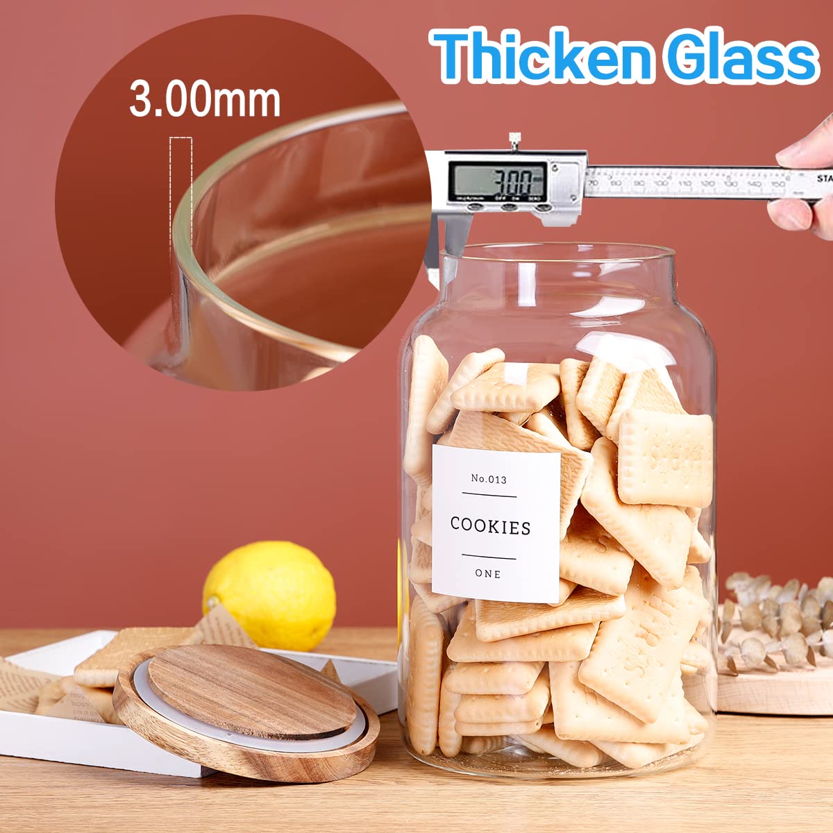 HHMJSM pantry organization glass jar helps tidy shelves and reduce clutter.