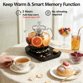 HHT keep-warm function maintains tea warmth up to two hours