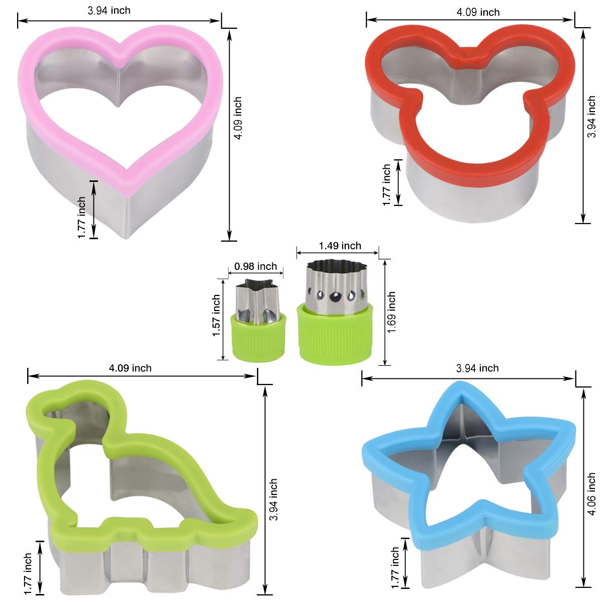 Hhyn flower cutters set adds colorful cuts to fruits and veggies