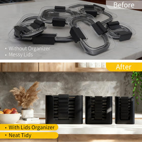 Hhyoisn lid organizer durable materials ensure safe, long-lasting kitchen use