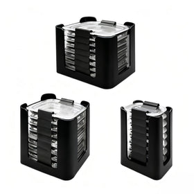 Hhyoisn lid organizer front view keeps Rubbermaid Brilliance lids neatly accessible