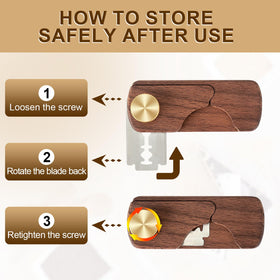HHZPAEK brass screws provide thumb-friendly grip for stable, precise bread scoring