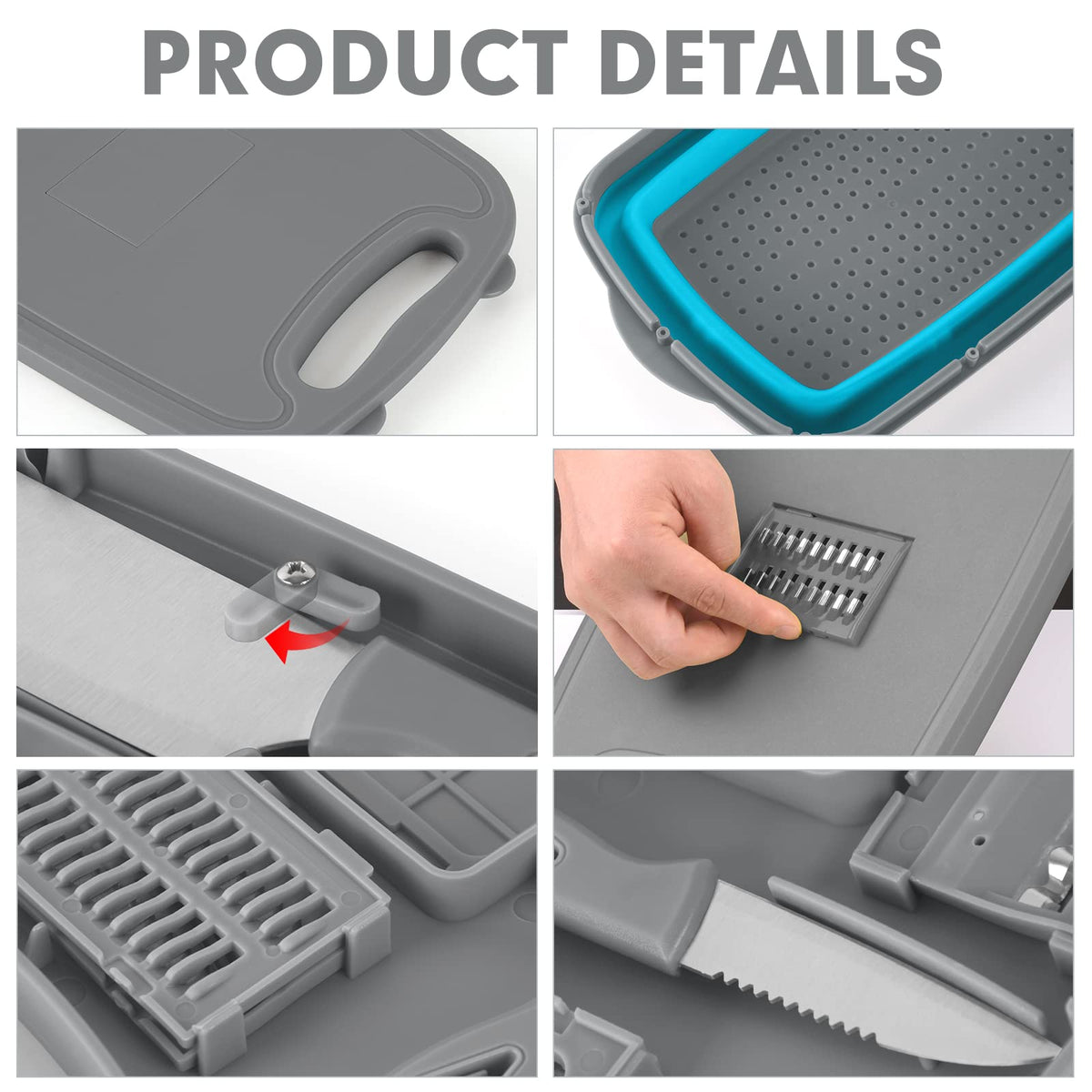 HI NINGER collapsible sink cutting board outdoors, saving space in campers