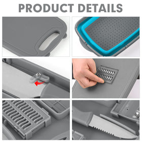 HI NINGER collapsible sink cutting board outdoors, saving space in campers