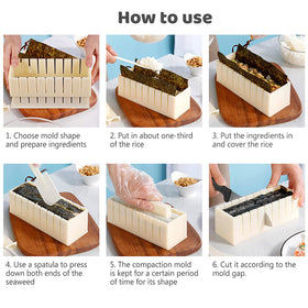 HI NINGER Heart sushi mold press for cute shapes during entertaining at home