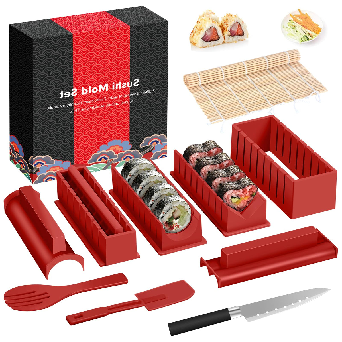 HI NINGER Sushi Deluxe Kit shapes for custom rolls and family nights