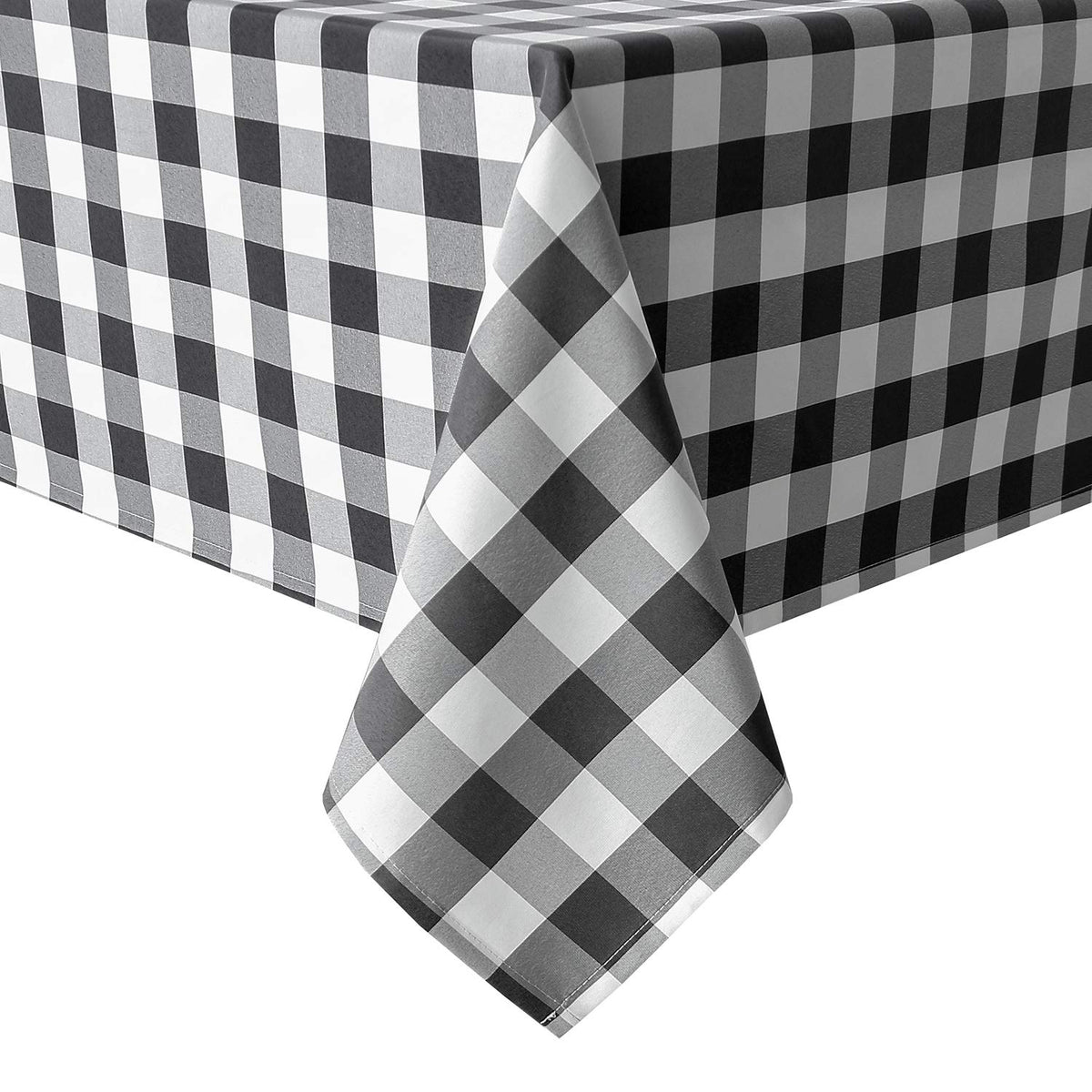 Hiasan checkered tablecloth in black and white 60x120 protects surfaces from spills