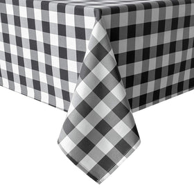 Hiasan checkered tablecloth in black and white 60x120 protects surfaces from spills