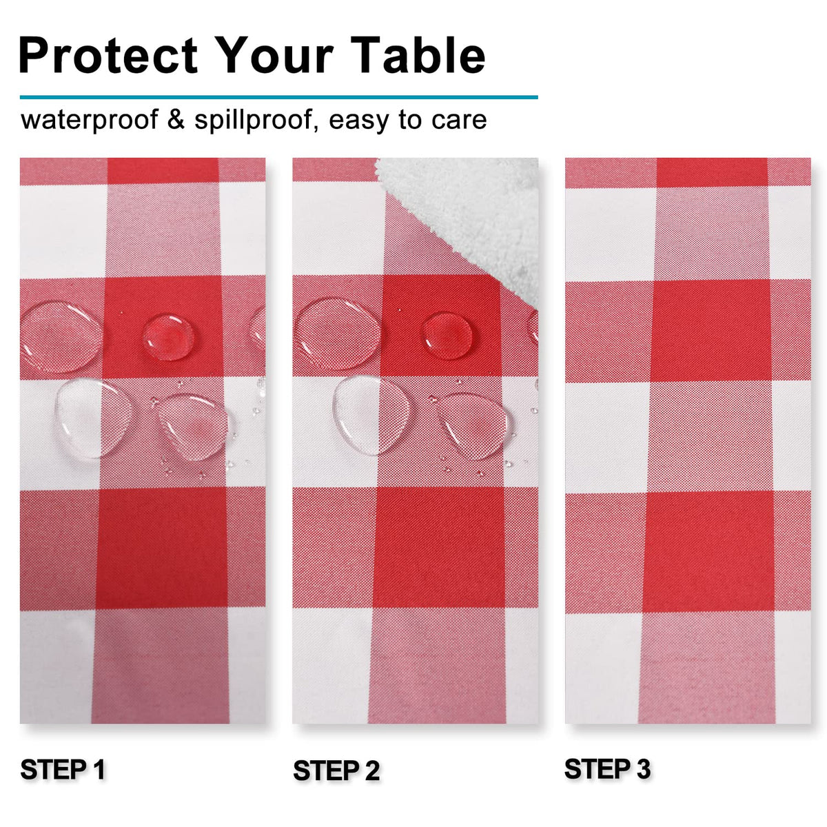 Hiasan plaid adds ambiance while protecting surfaces during gatherings
