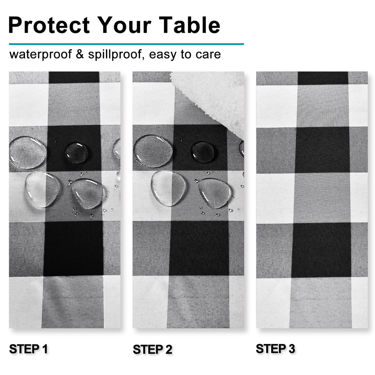 Hiasan plaid tablecloth durable fabric resists fading during gatherings