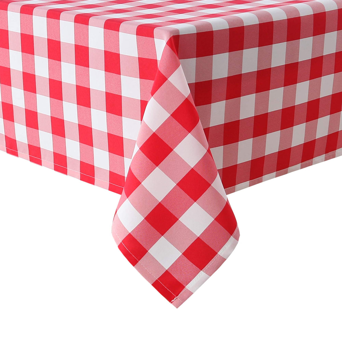 Hiasan red and white checkered tablecloth, waterproof and spillproof for outdoor dining