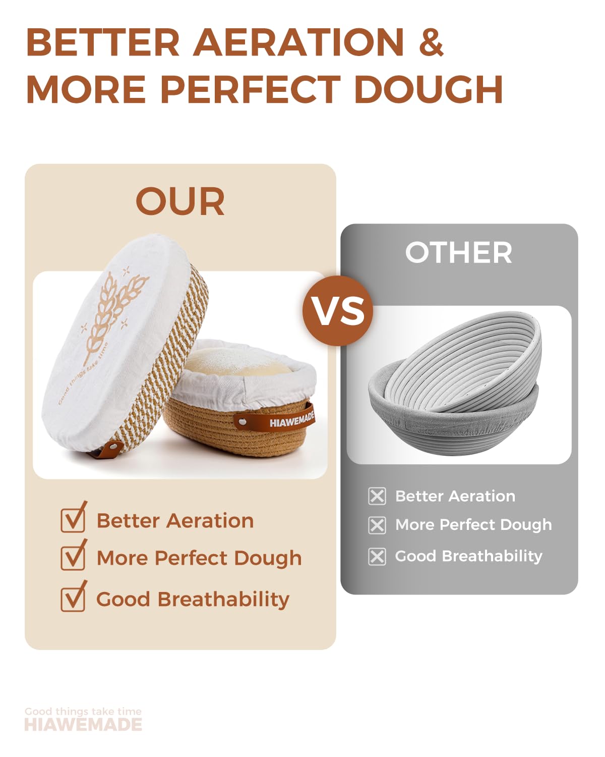 HIAWEMADE collapsible design saves space and keeps dough organized