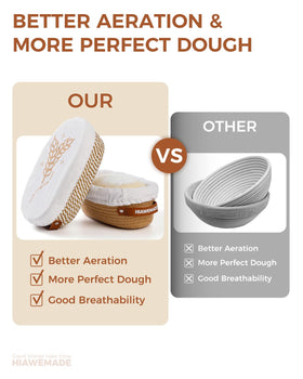 HIAWEMADE collapsible design saves space and keeps dough organized