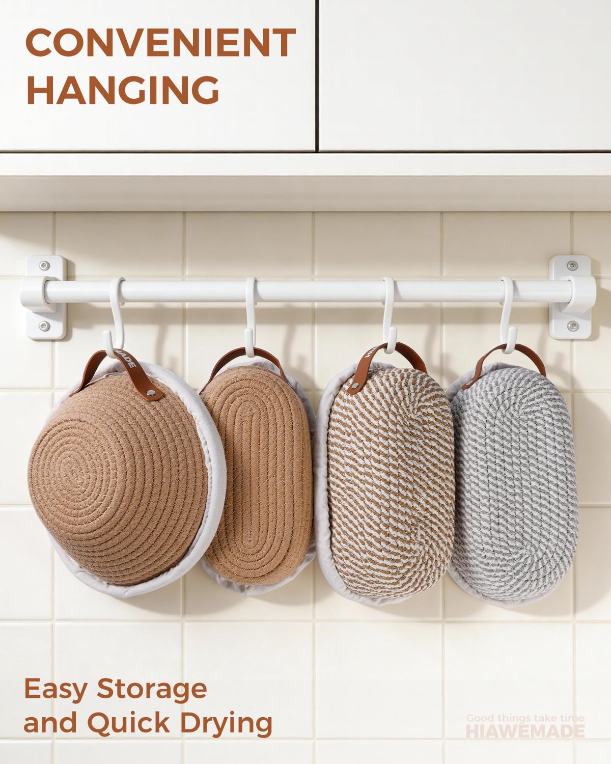 HIAWEMADE serving-ready basket displays fresh loaves at the table