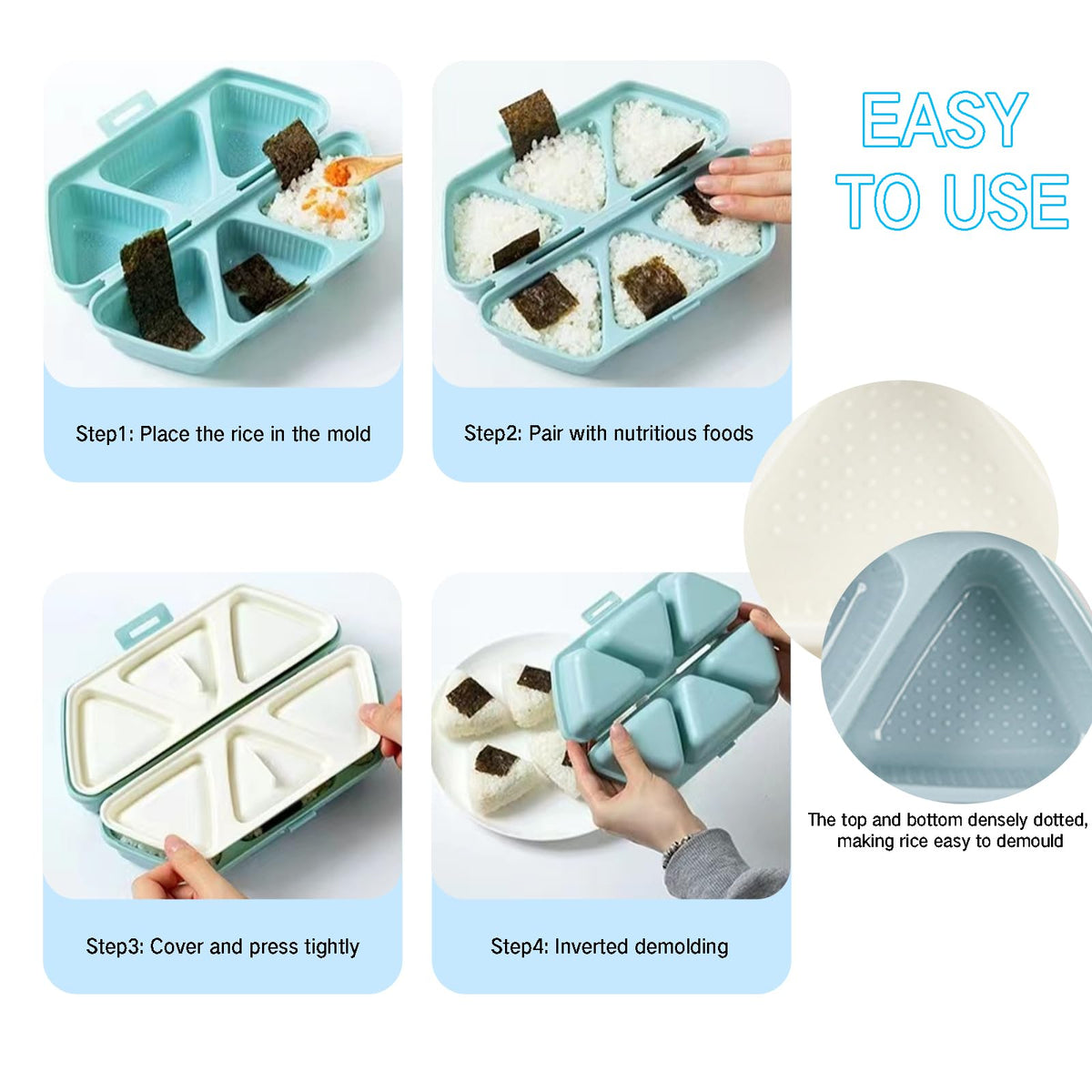 HIBILDER onigiri mold foldable design saves storage space.