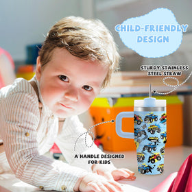 Hiboss portable kid tumbler that fits car cup holders for on-the-go sipping