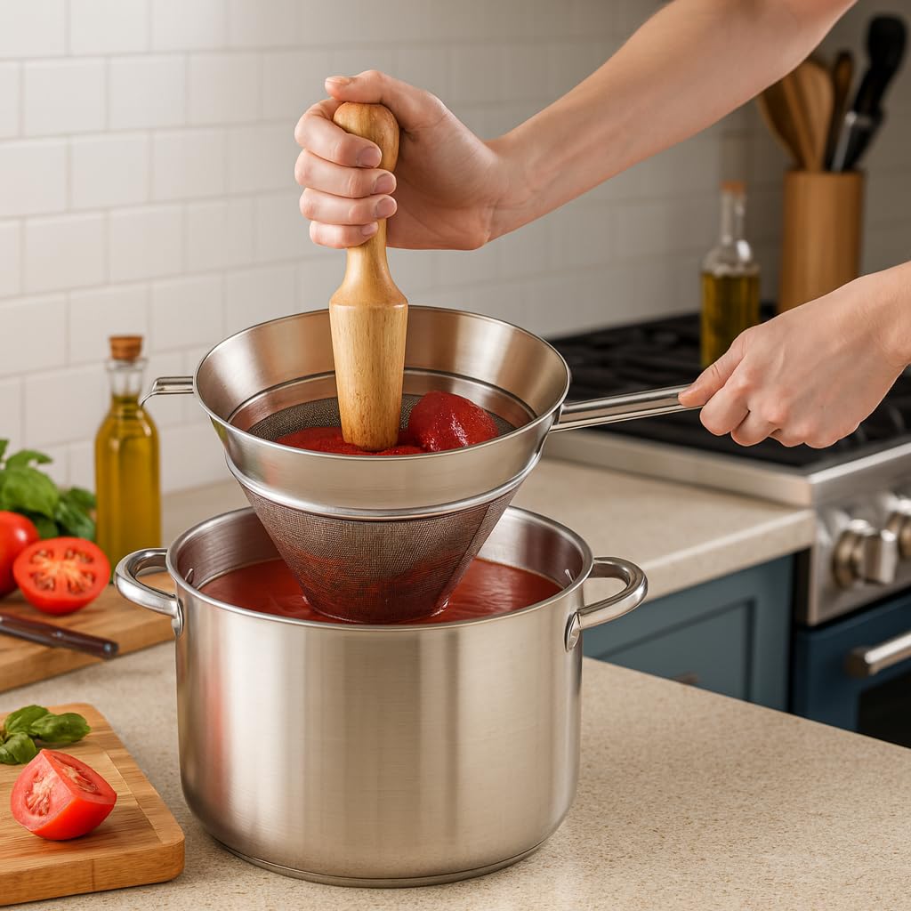 HIC Kitchen Chinois 18/8 stainless steel cone sieve is durable.