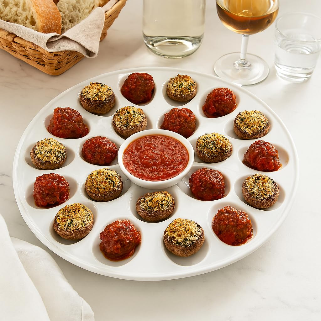 HIC Kitchen porcelain dish versatile for appetizers and bite-sized servings.