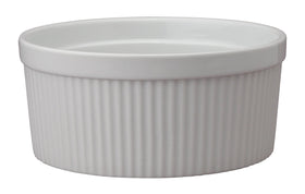 HIC Kitchen souffle dish in fine porcelain with 64-ounce capacity for baking and serving