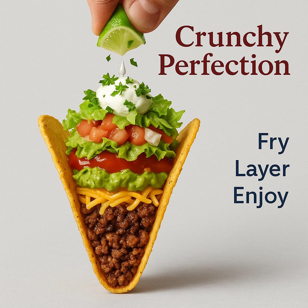 HIC Kitchen Taco Shell Tongs showing U-shaped shells for consistent results.