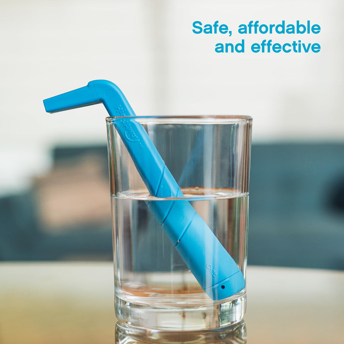 Made-in-USA HiccAway straw designed for reliable hiccup relief