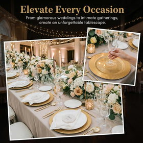 Hiceeden chic banquet charger adds luxurious touch to centerpieces.