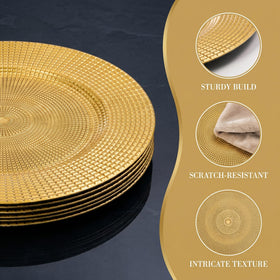 Hiceeden decorative chargers enhance wedding and party table aesthetics.