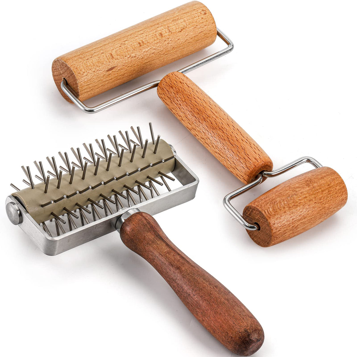 Hiceeden dough docker pins closeup highlighting stainless steel durability for even holes
