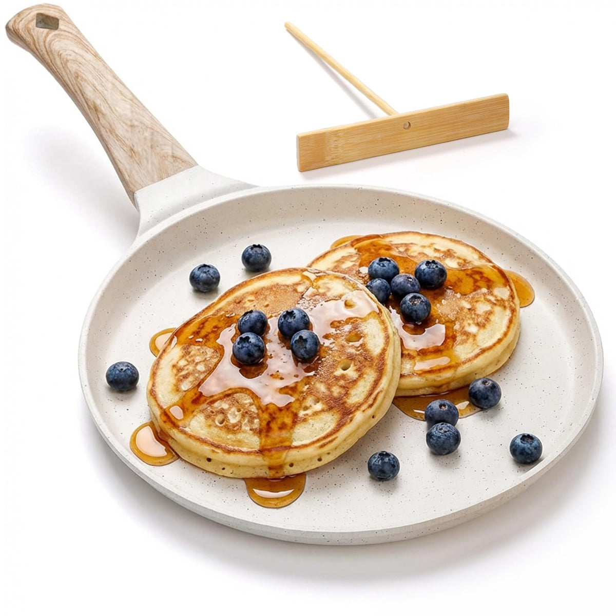 Hiceeden nonstick crepe pan 10-inch with smooth surface for easy flipping