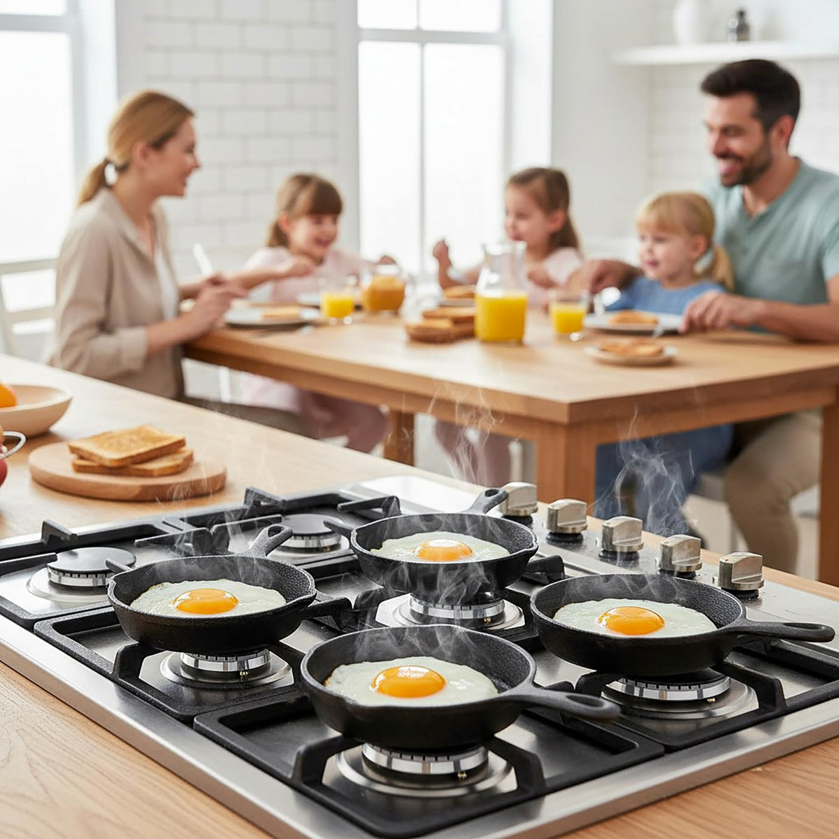 Hiceeden-oven-broiler-compatible view communicates multi-heat versatility for diverse recipes.