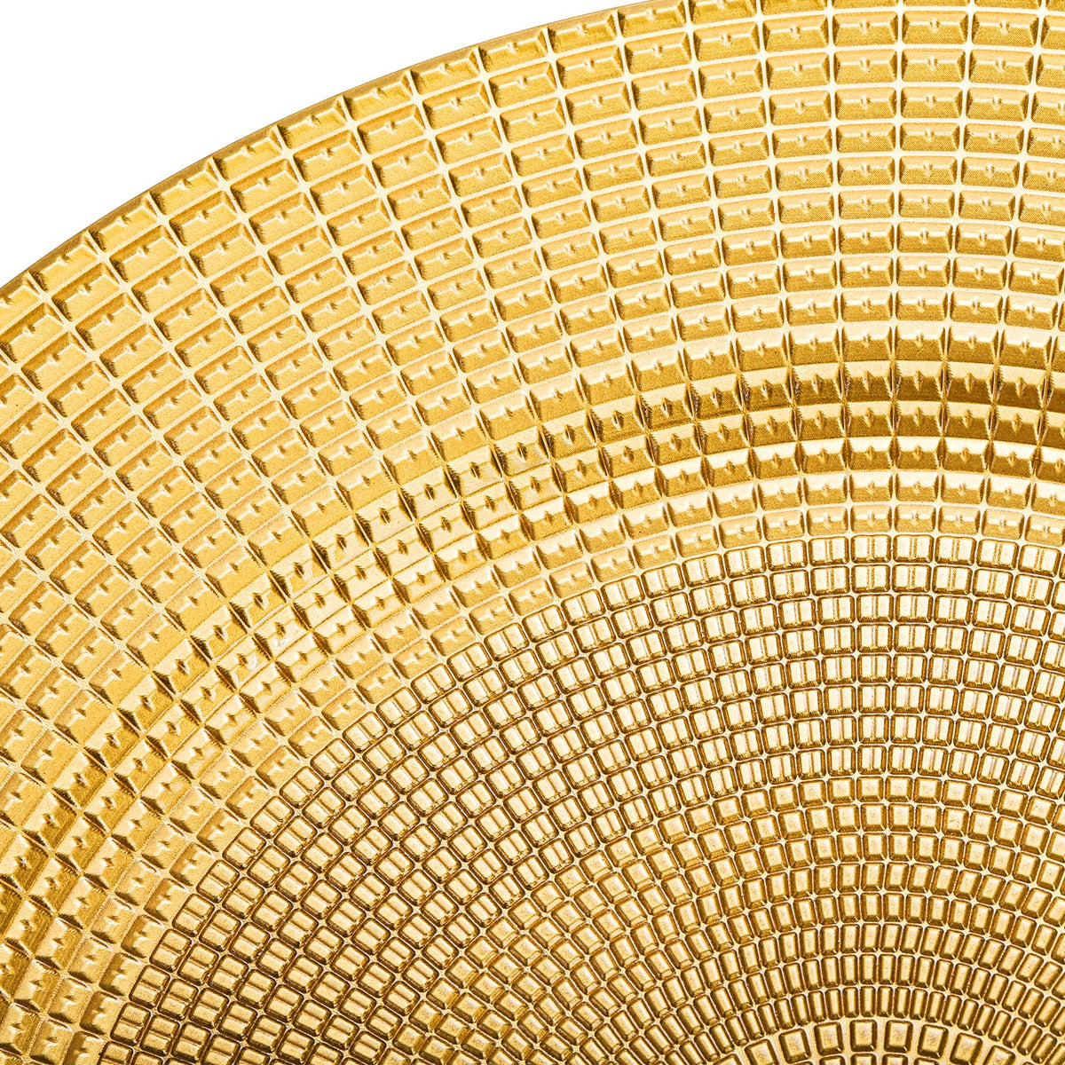 Hiceeden 12-pack gold charger plates provide ready-to-use event decor.