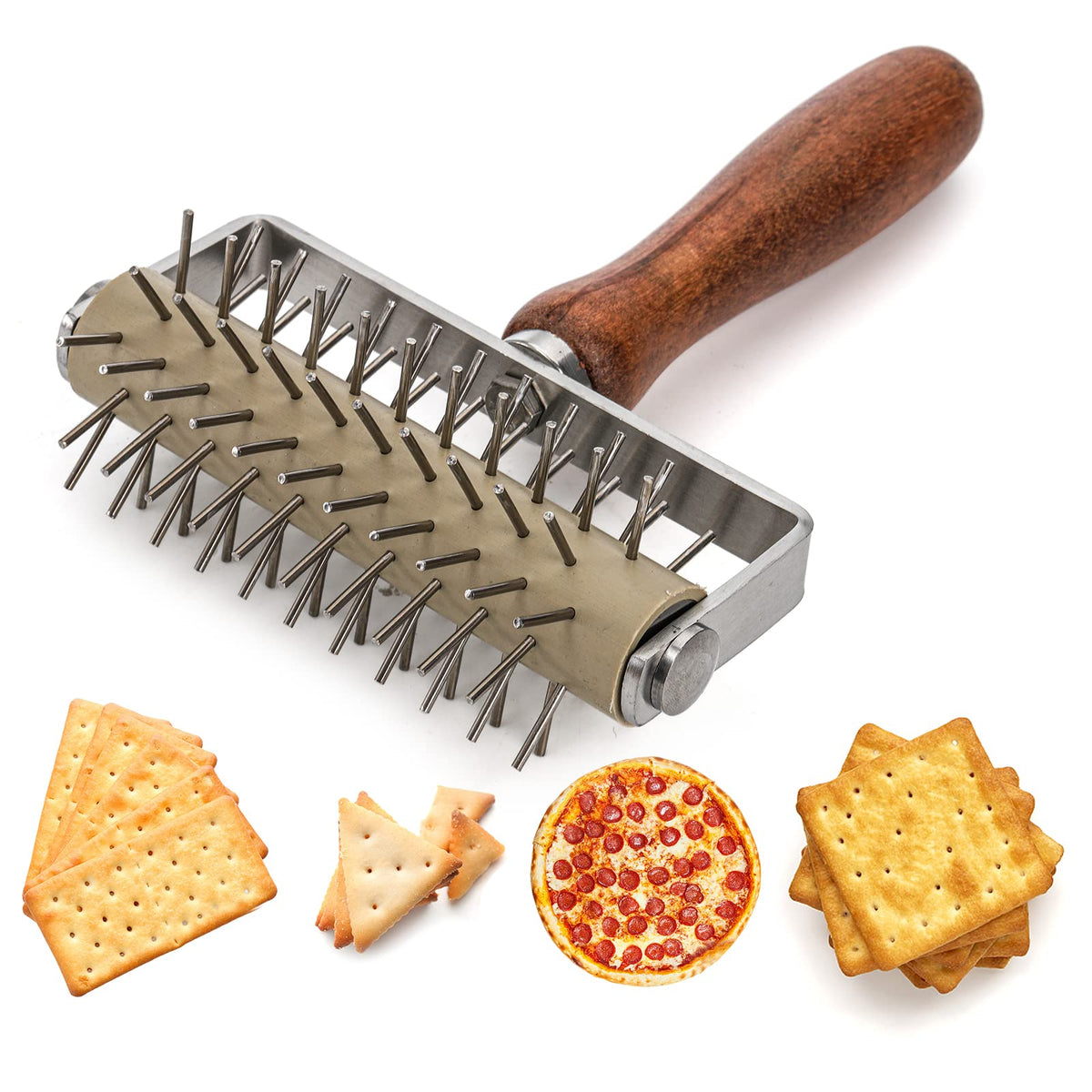 Hiceeden pizza crust dough docker on dough for even perforations