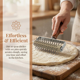 Hiceeden rolling pin wood handle ready for shaping dough
