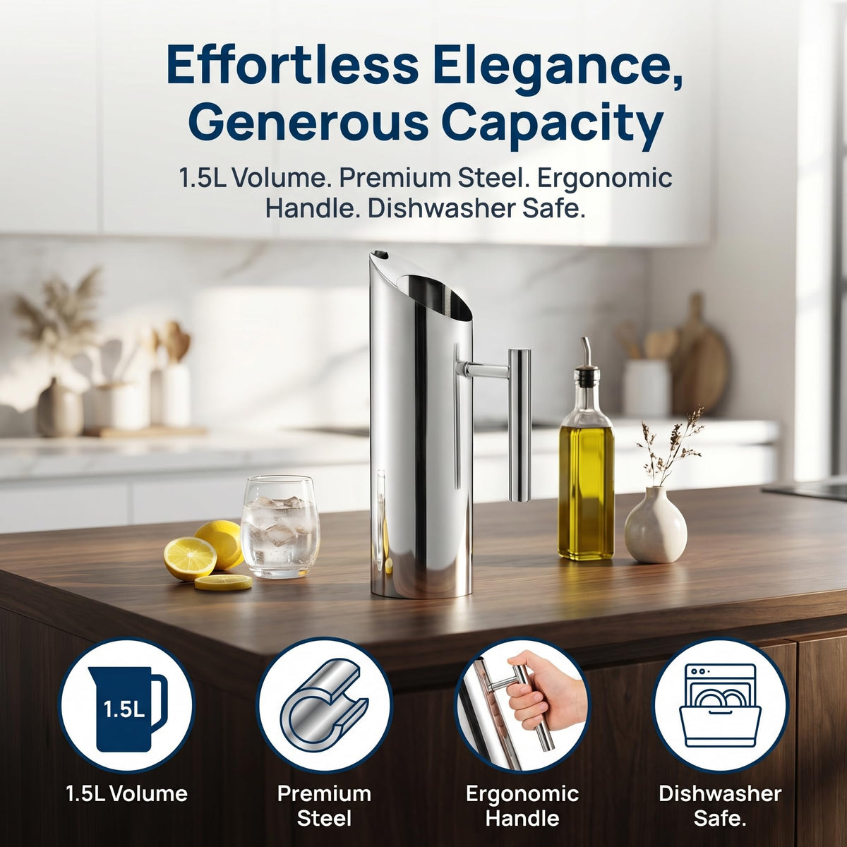 Hiceeden 51oz capacity pitcher ready for large servings