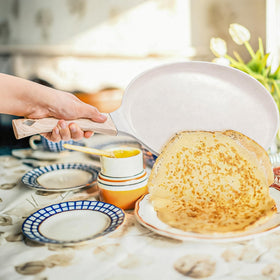Hiceeden wide, even-base pan delivers uniform cooking across the surface