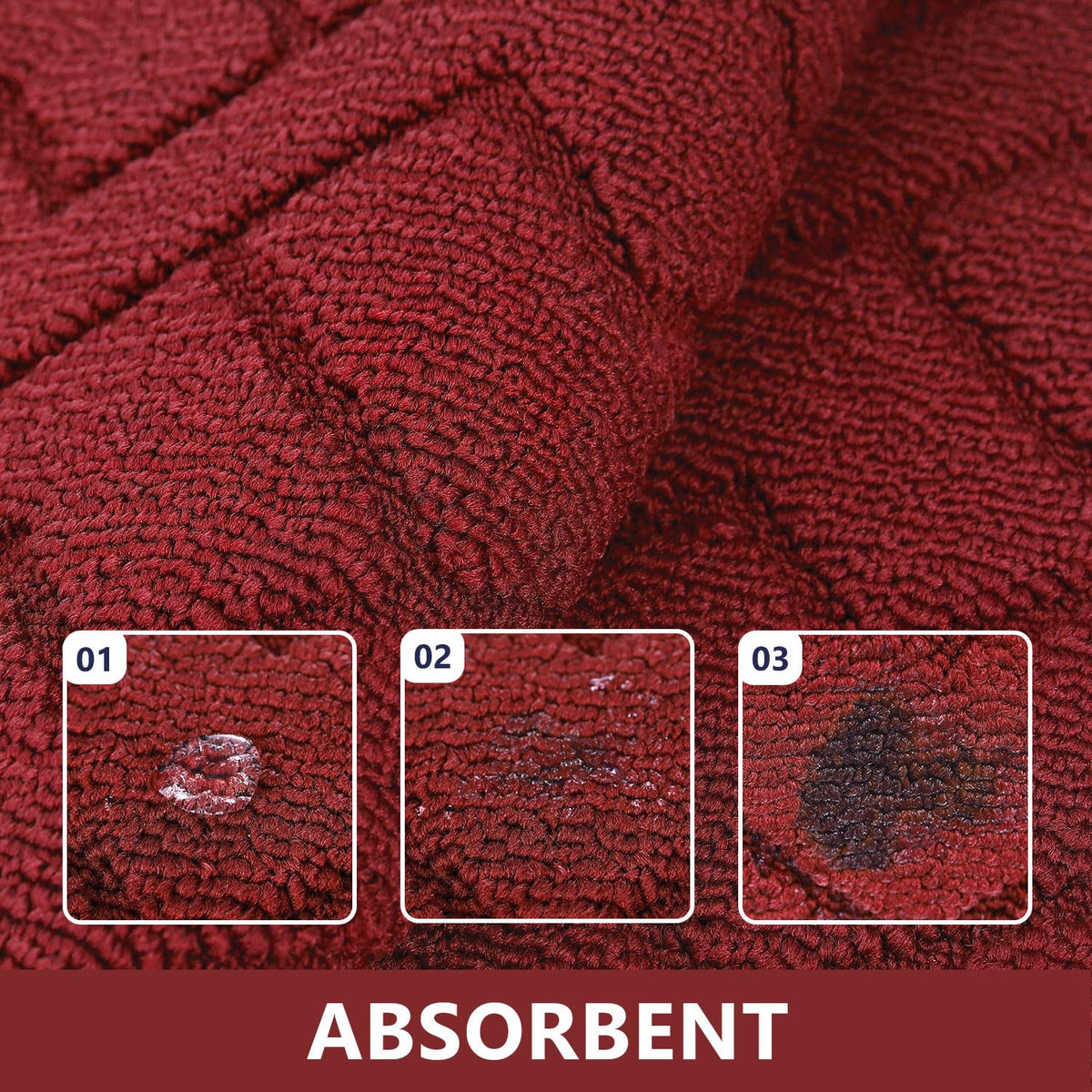 hicorfe machine-washable kitchen rug for quick, convenient cleaning.