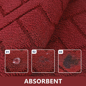 hicorfe machine-washable kitchen rug for quick, convenient cleaning.