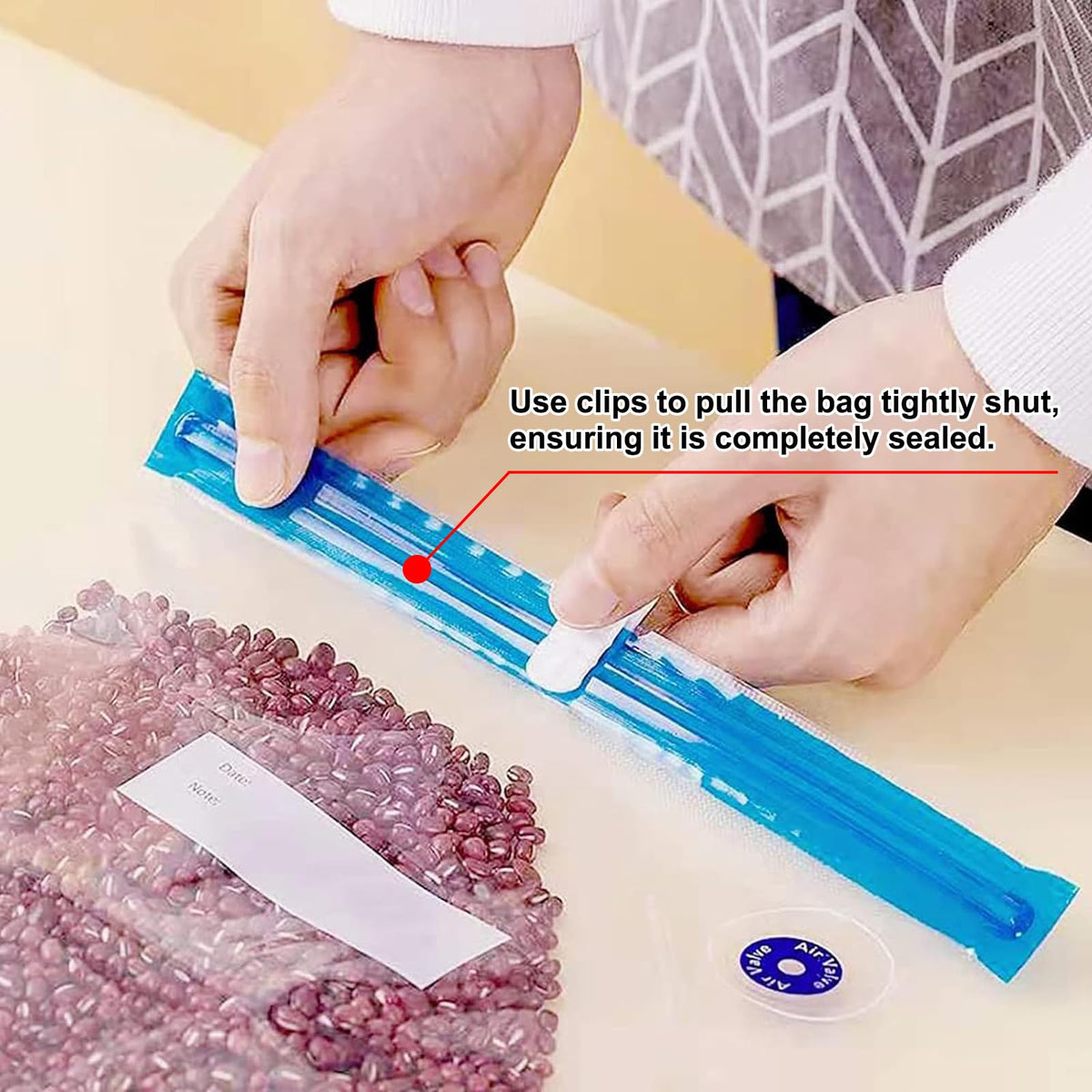 Higfra bag sealing clip for airtight closure