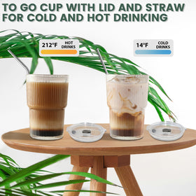 HIGIINC includes lids and stainless steel straws for convenient sipping