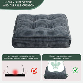 HIGOGOGO multi-purpose cushion used as floor pillow for meditation.