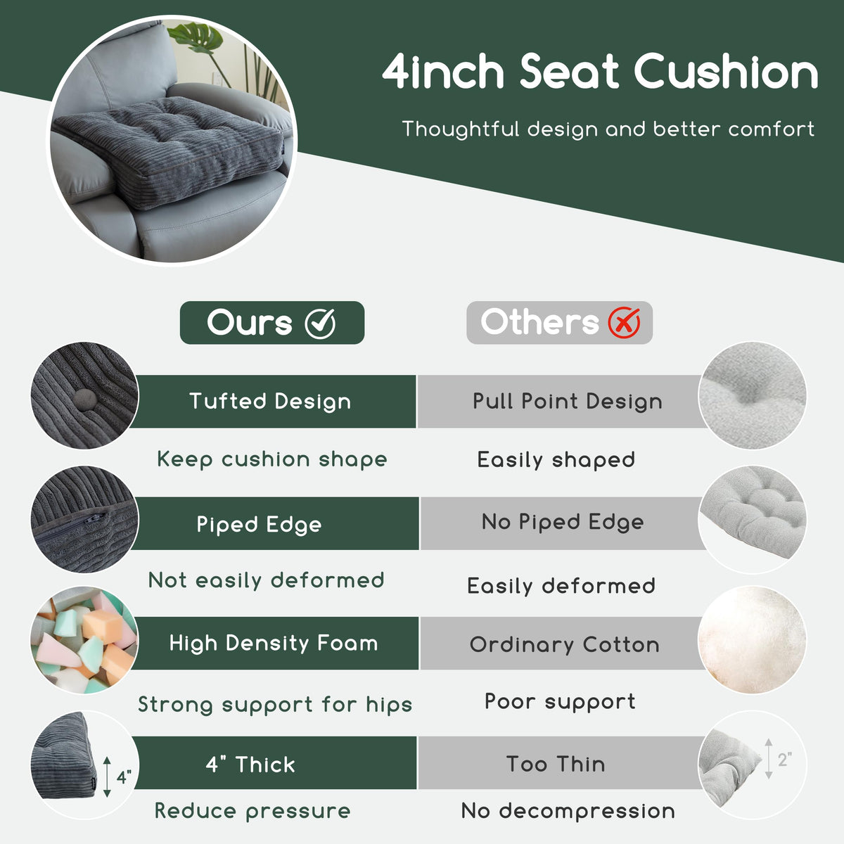 HIGOGOGO cushion on lounge chair demonstrates versatile seating solution.