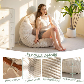 HIGOGOGO Papasan cushion features button tufting for elegant style