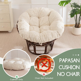 Button tufted detail adds elegant style to the HIGOGOGO Papasan cushion.