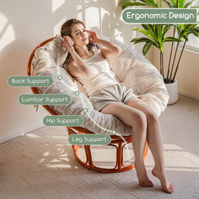 HIGOGOGO Papasan cushion in a cozy living room setup
